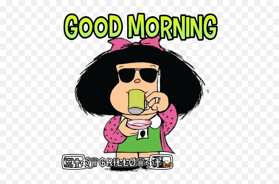 Mafalda Calaamadaha Dhejiska Ah Ee Loogu Talagalay Whatsapp - Importa Si No Te Dan Los Buenos Días Emoji,Sunglasses Emoji On Snapchat