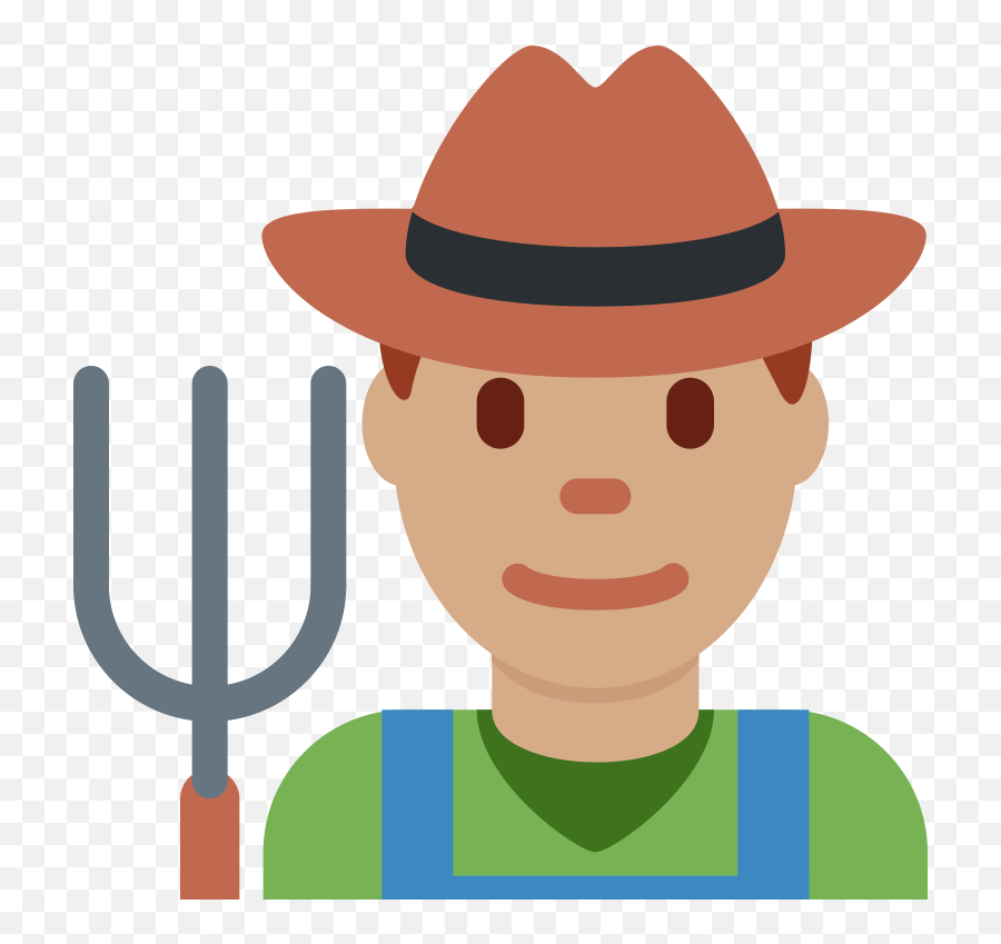 Twemoji2 1f468 - Farmer Icon Png Emoji,Hat Emojis