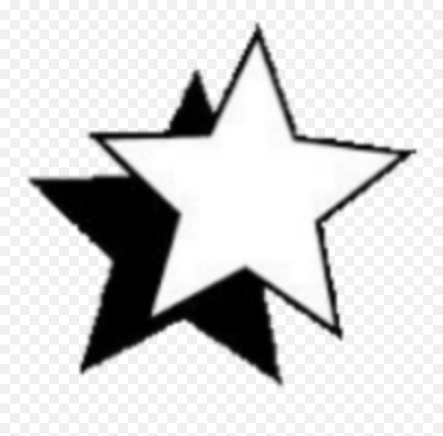 Star White Black Aesthetic - Billie Eilish Vsco Girl Emoji,Star Emoji Black And White