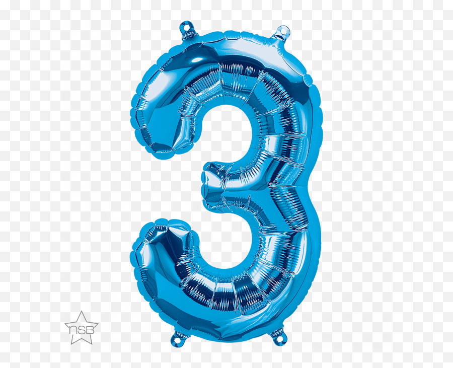 34 Number Age 33rd Birthday - Three Blue Shape Foil Thirteen Balloons Emoji,Wth Emoji