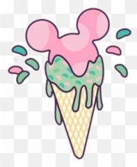 Disney Sticker - Laptop Stickers Clipart Png Download Mickey Ice Cream Cone Lipart Emoji