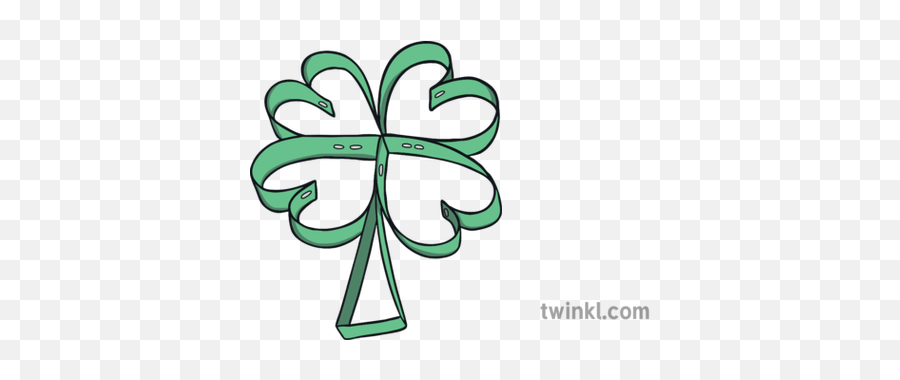 Paper Four Leaf Clover Craft Saint Patrick Clover Ks1 - Clip Art Emoji,4 Leaf Clover Emoji