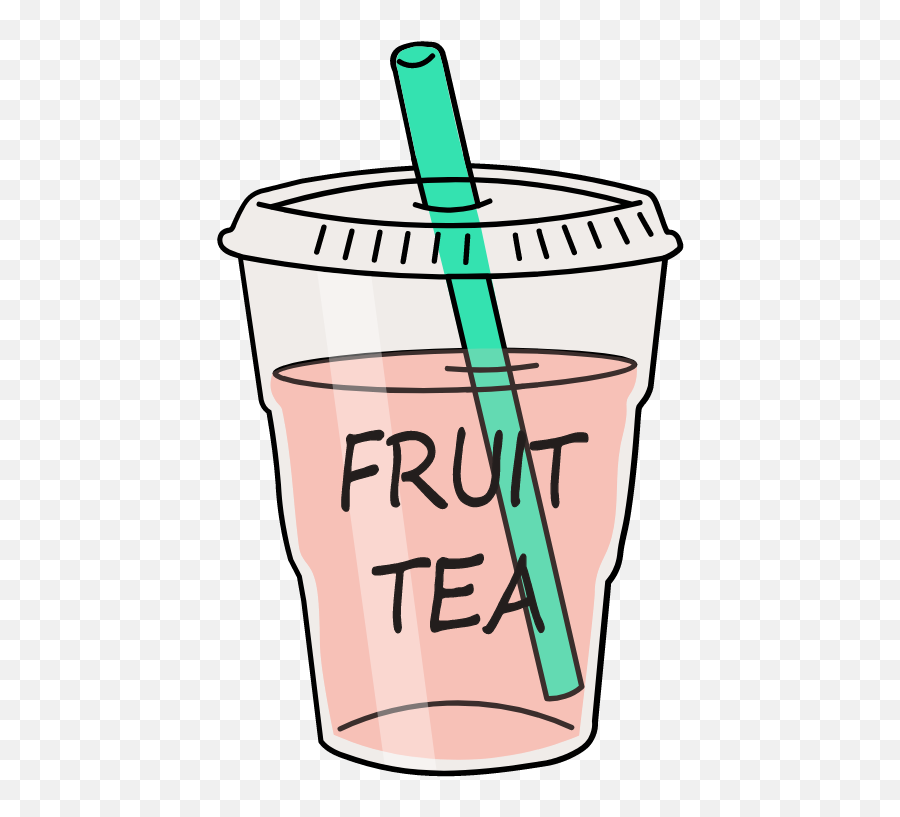 Fruit Tea Fruit Food Stickers - Drink Lid Emoji,Frog Sipping Tea Emoji