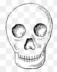 Free Pirate Head Images - Outline Of Day Dead Skull Emoji