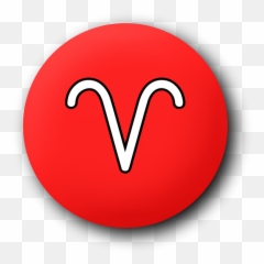 Red Aries Sign - Emoji
