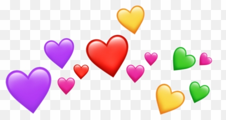 Freetoedit - Heart Emoji Crown Transparent,Emoji Heart