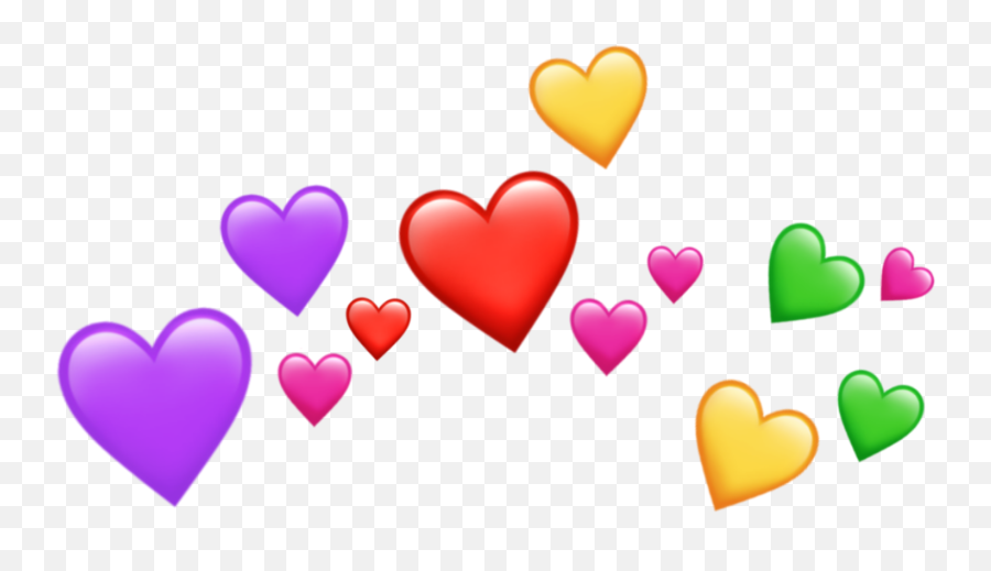 Freetoedit - Heart Emoji Crown Transparent,Emoji Heart