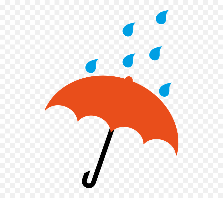 Umbrella Orange Drops - Umbrella With Raindrops Clipart Emoji,Umbrella Sun Emoji