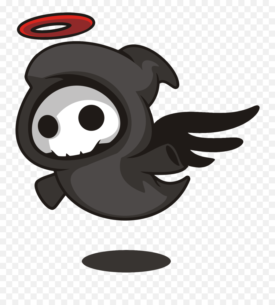Transparent Background Grim Reaper Clipart - Cartoon Angel Of Death Emoji,Reaper Emoji