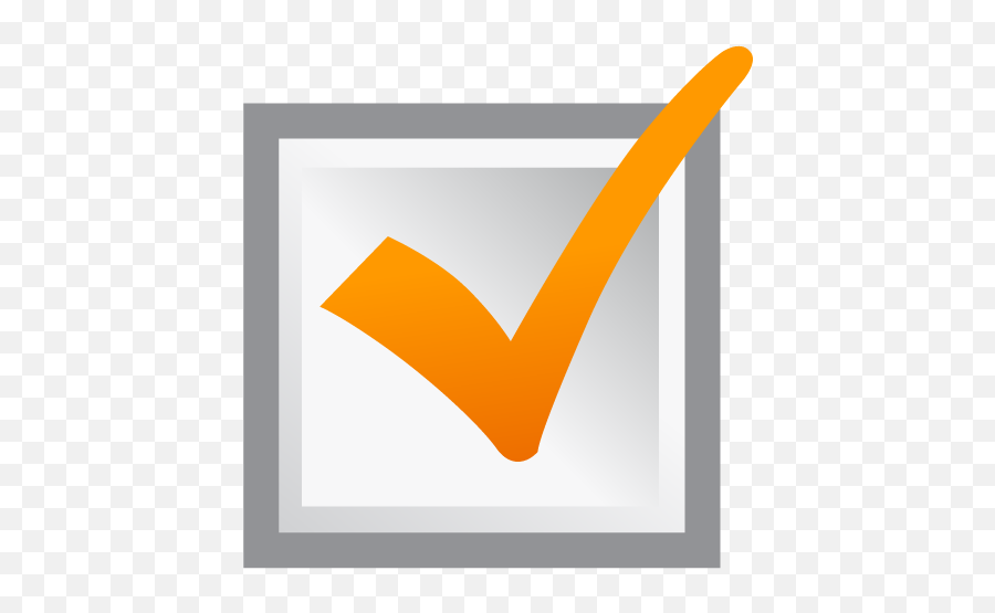 Check Ok Icon - Orange Bullet Icon Png Emoji,Checkmark Emoticon