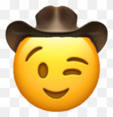 cowboyemoji cowboyhat wink - Cowboy Emoji Meme