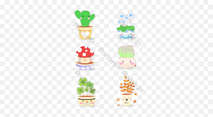 Clover Illustration Templates Free Psd U0026 Png Vector - Flowerpot Emoji,Clover Emoji