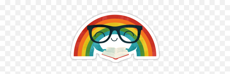 Reading Rainbow Sticker - Reading Rainbow Emoji,Rainbow Emoji Png