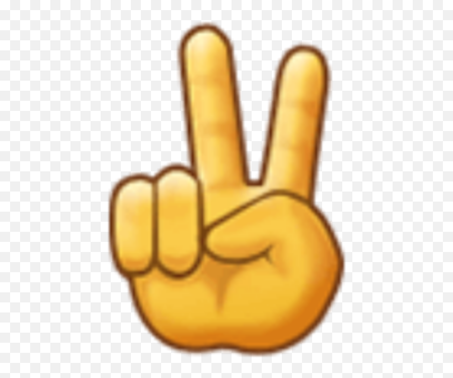 Emoji Peace Sticker - Sign Language,Peace Hand Emoji