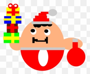 Ilustração Em Vetor De Santa Forma Ovo Entregando - Cartoon Emoji