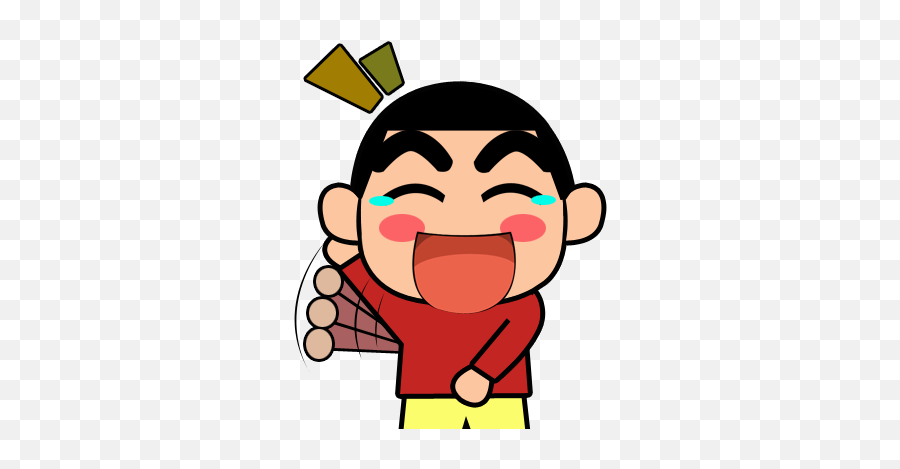 Cute Little Boy Shin Emoticon - Happy Emoji,Crayon Emoji
