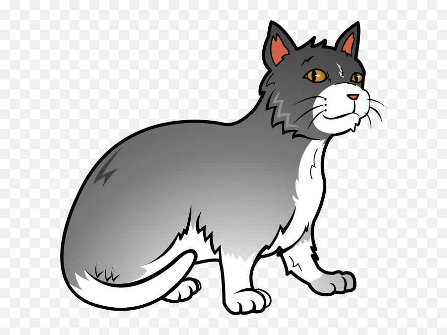 Free Art Clip Of Cat Clipart Image 3 - Transparent Cat Clipart Png Emoji,Grey Cat Emoji