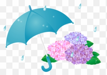Rain on the hydrangeas and umbrella clipart Free download - Flowers And Umbrella Clip Art Emoji
