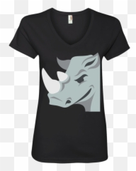 Rhino Emoji Ladies V - Cant Keep Calm Im A Cheer Coach,Rhino Emoji