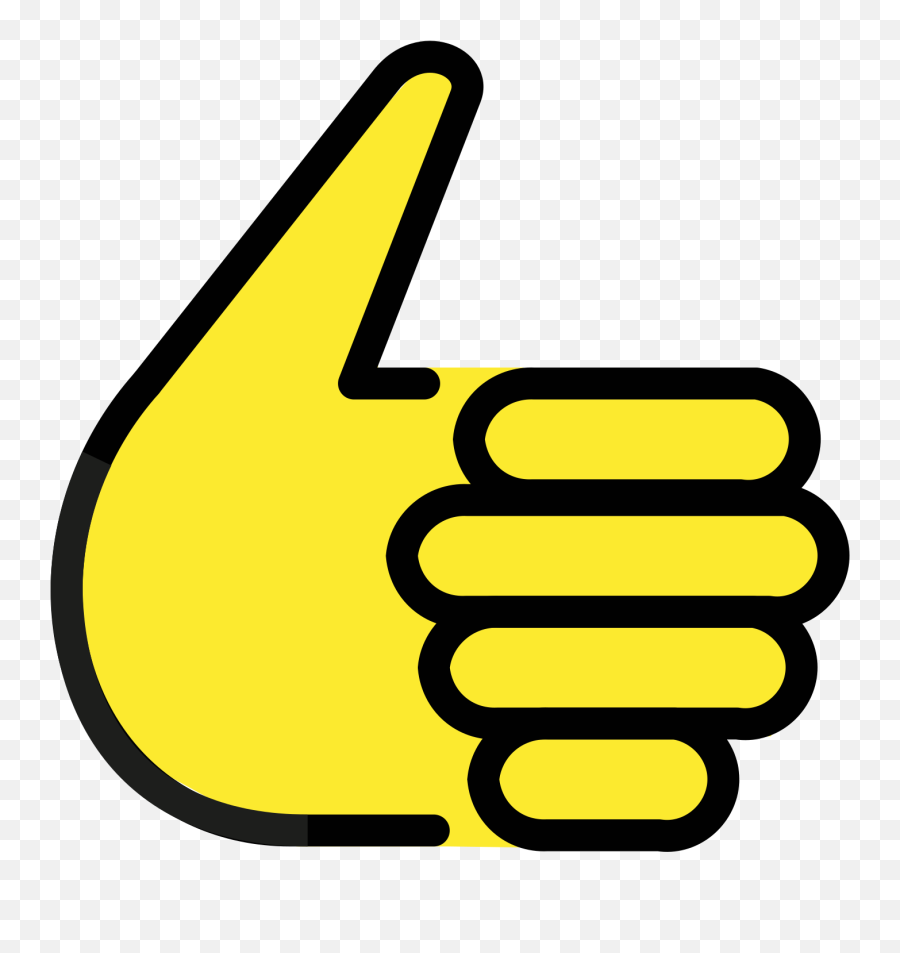 Openmoji - Thumb Signal Emoji,Emoji Color
