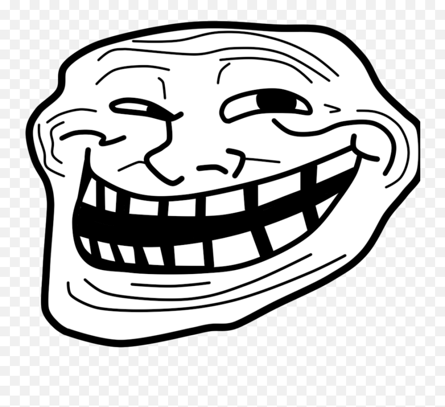 Trollface Png - Troll Face Png Emoji,Thinking Emoji Meme