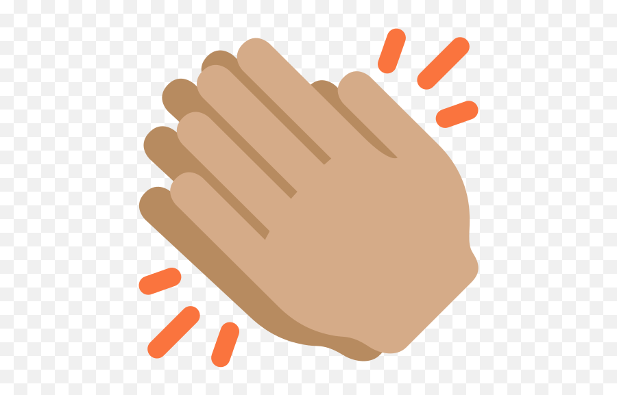 Clapping Hands Emoji With Medium - Mãos Batendo Palmas Png,Glove Emoji