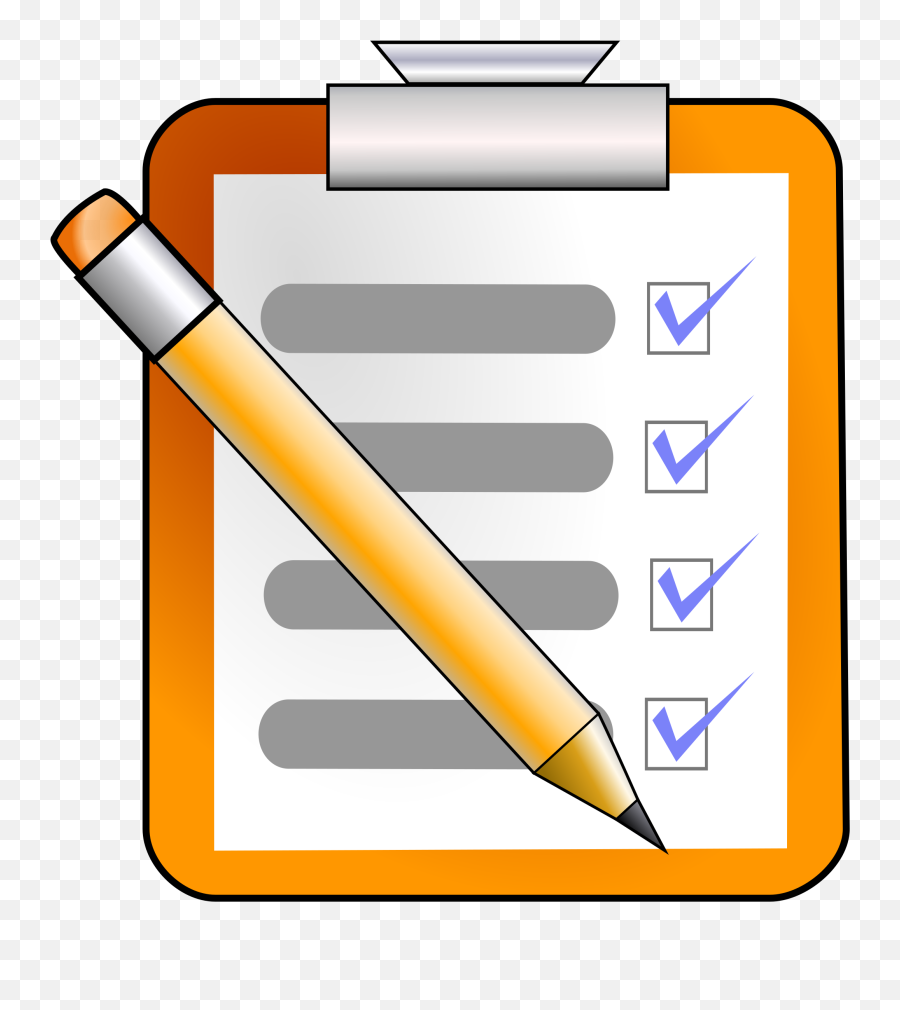 Checklist Check Clipart Task Pencil And - Clipart Checklist Emoji,Checklist Emoji