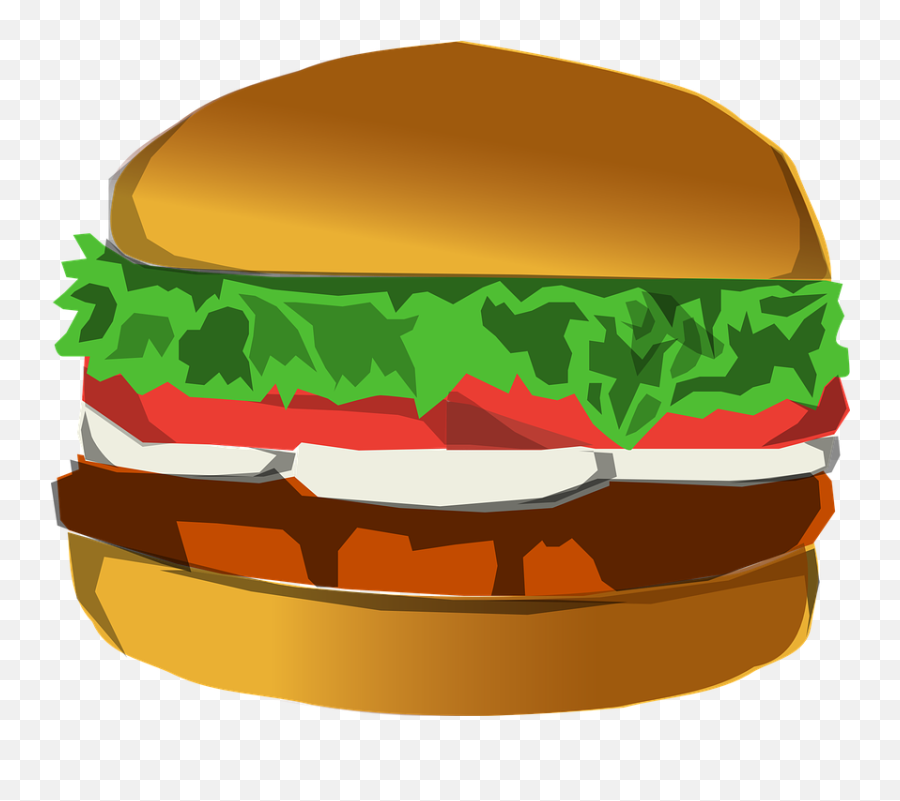 Free Burger Hamburger Vectors - Hamburger Clipart Emoji,Cake Emoticon