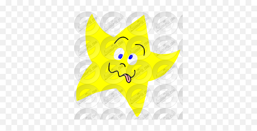 Silly Star Stencil For Classroom - Cartoon Emoji,Silly Emoticon