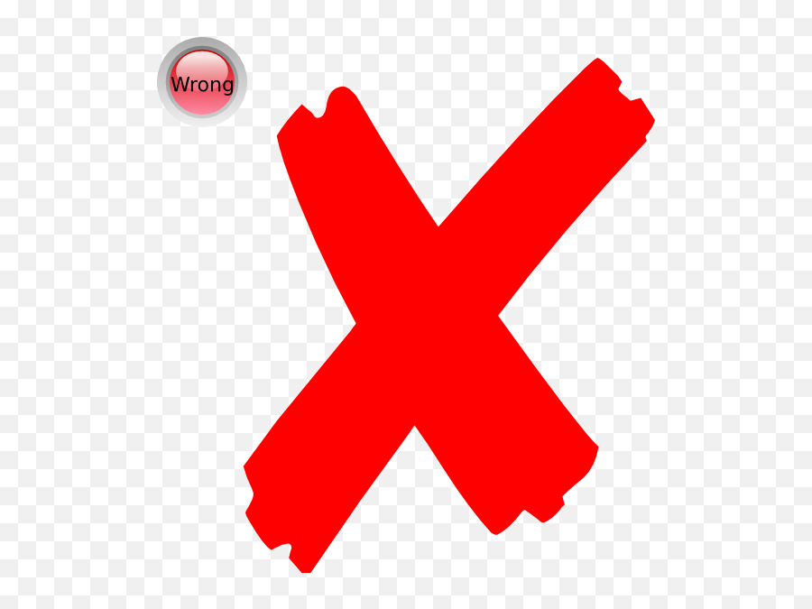 X Mark Clipart - Wrong Clipart Emoji,Mark Emoji
