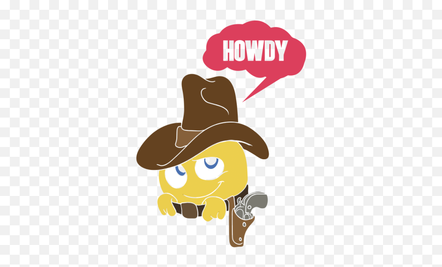 Cowboy Howdy Emoji Western Rodeo - Howdy Emoji,Emoji Cowboy
