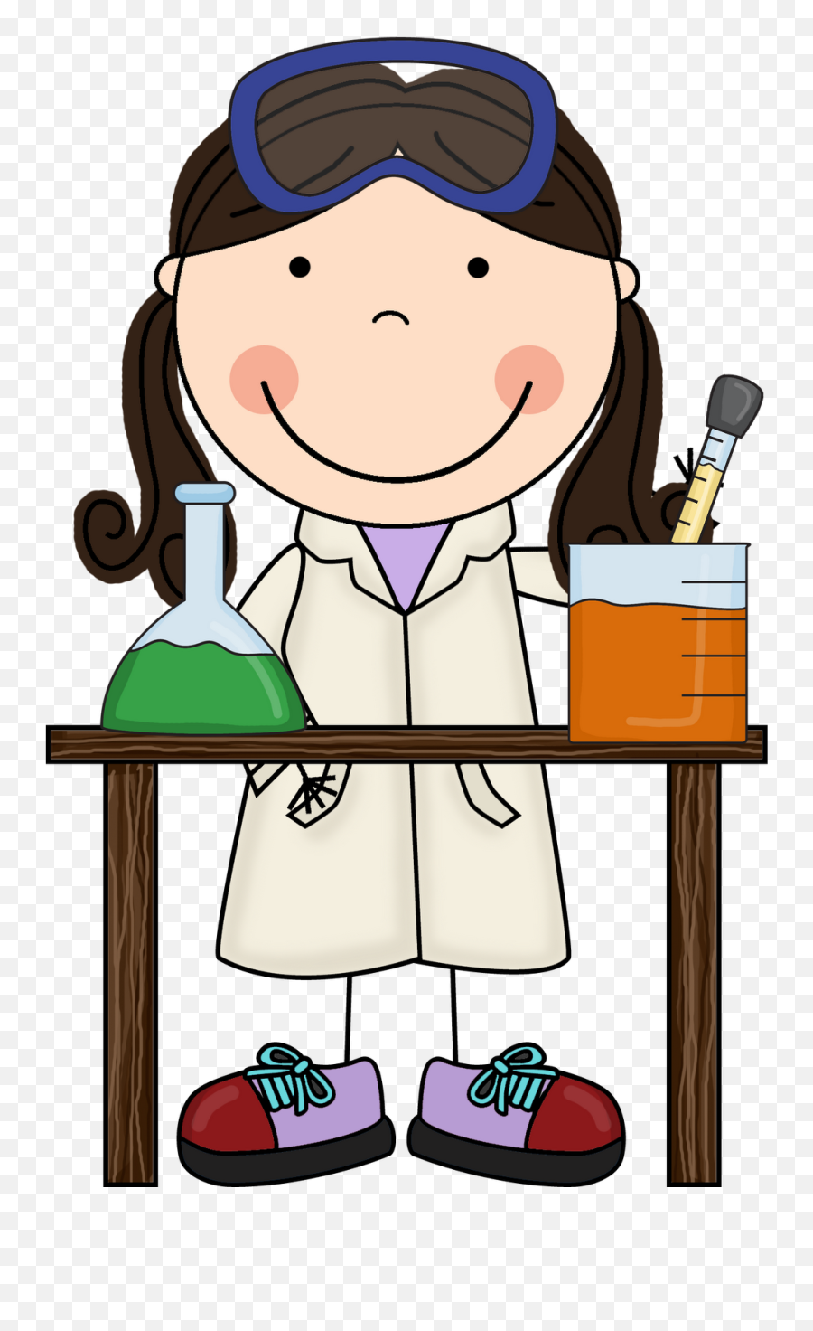 Little Miss Hypothesis Clip Art Girl Scientist - Clip Art Scientist Clipart Emoji,Scientist Emoji