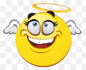 Angel Emoji Decal - Perfect Smiley Face,Angel Emoji Png