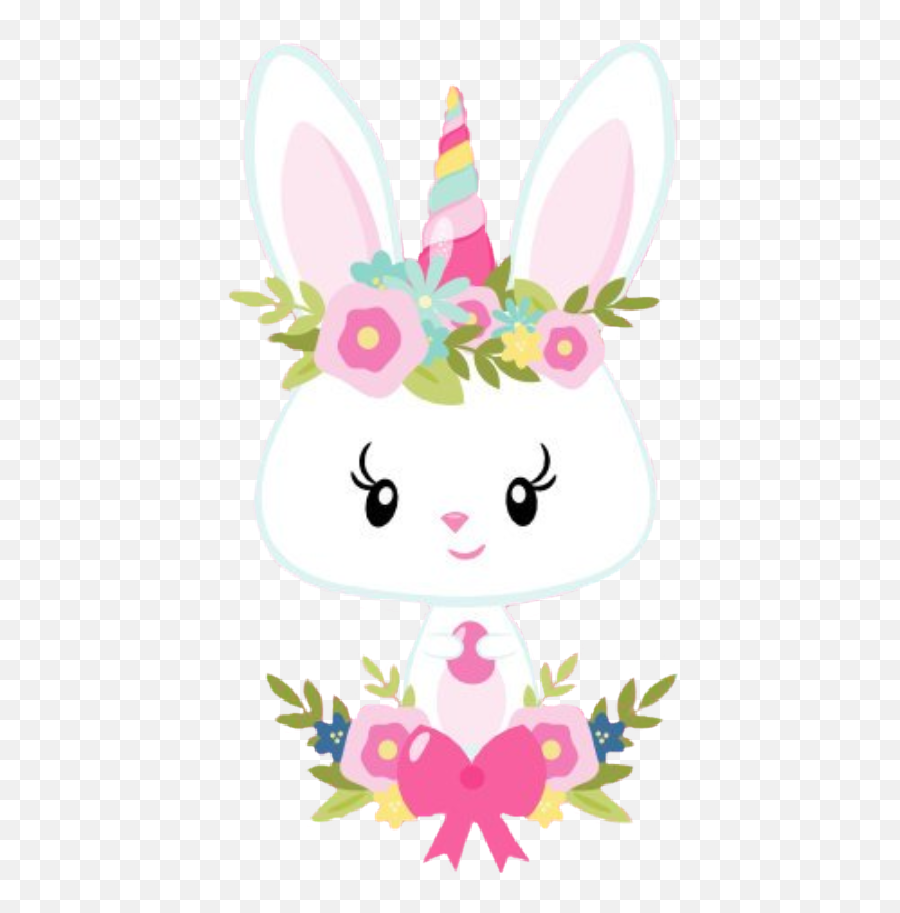 Bunny Rabbit Easter Spring Unicornhorn - Cartoon Emoji,Rabbit Egg Emoji