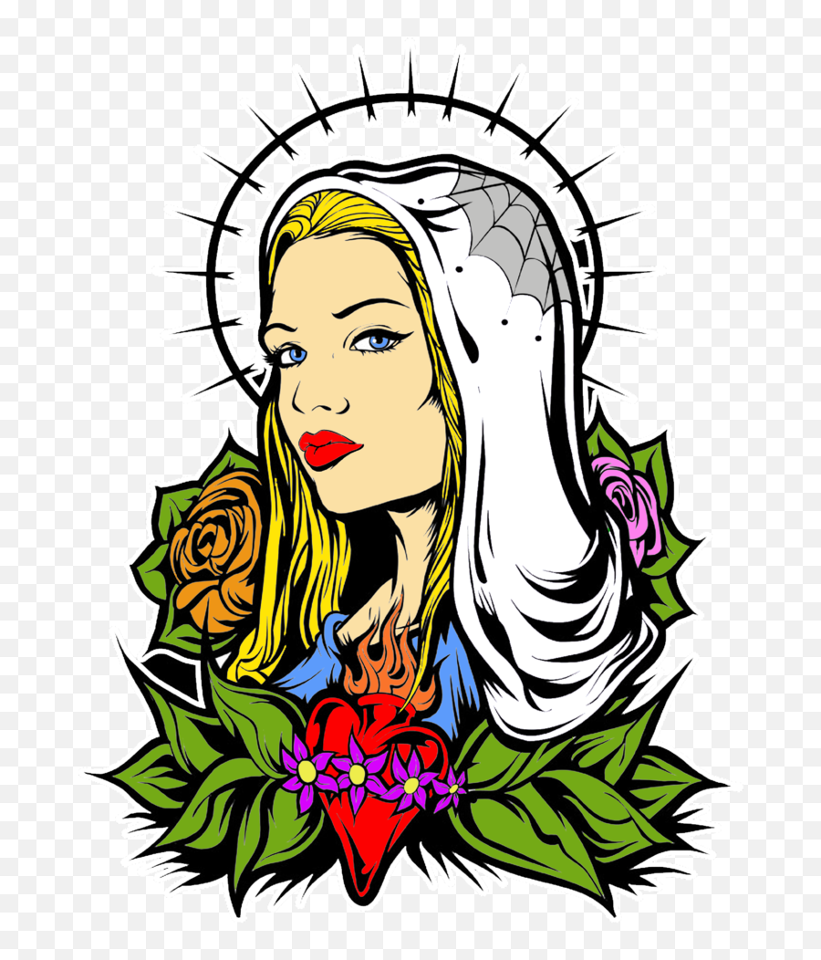 Sacred Heart Virgin Mary Emoji,Bloody Mary Emoji free transparent