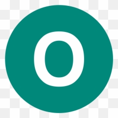 Eo Circle Teal White Letter - Transparent Background Icon Bing Logo Emoji