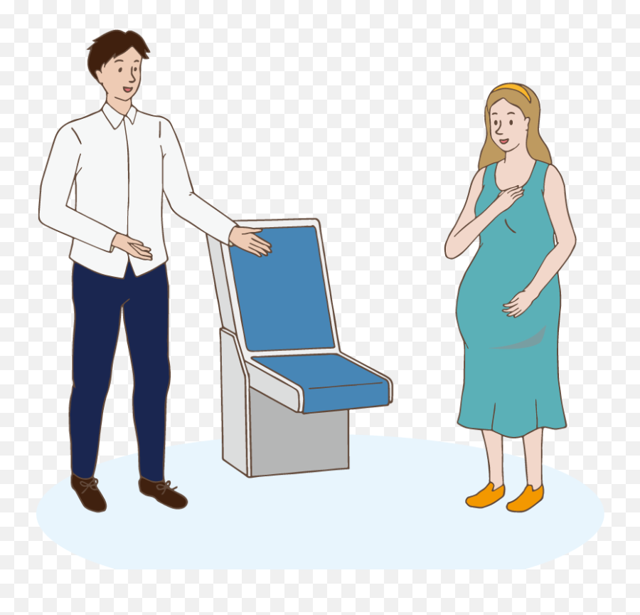 Pregnant Woman Png - A Man Gives Up His Seat For Pregnant Clip Art Emoji,Pregnant Emoji