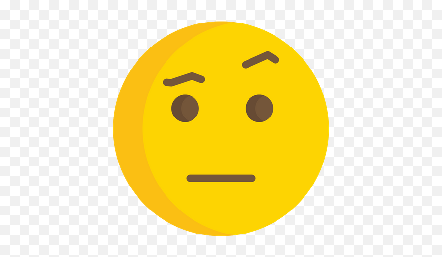 Face With Raised Eyebrow Emoji Icon Of Flat Style - Happy,Loudly Crying Emoji