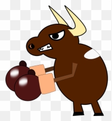 Cattle Clipart Animation - Fighting Cow Emoji