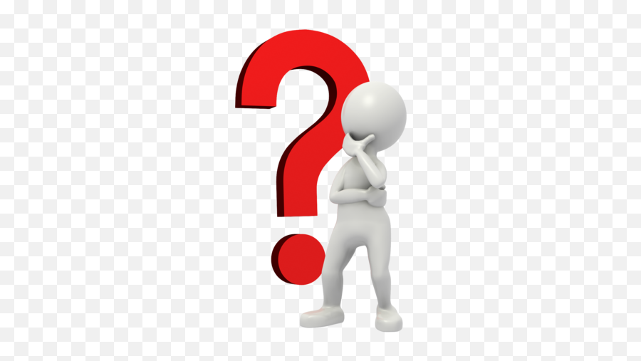 Question Thinking Clipart - White Stick Man Thinking Emoji,Question Mark In A Box Emoji