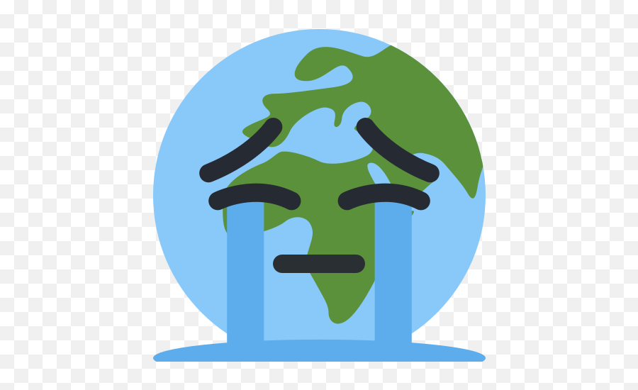 Sad Earth Emoji,Sobbing Emoji