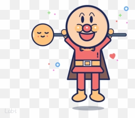 Anpanman designs themes templates and downloadable graphic - Happy Emoji