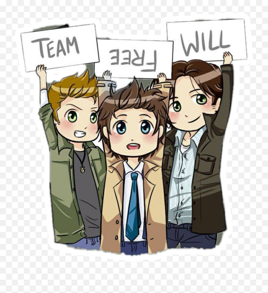 Supernatural Castiel Deanwinchester - Supernatural Team Free Will Fan Art Emoji,Supernatural Emoji