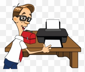 Frustrated Clipart Computer Trouble - Nerd Printer Emoji