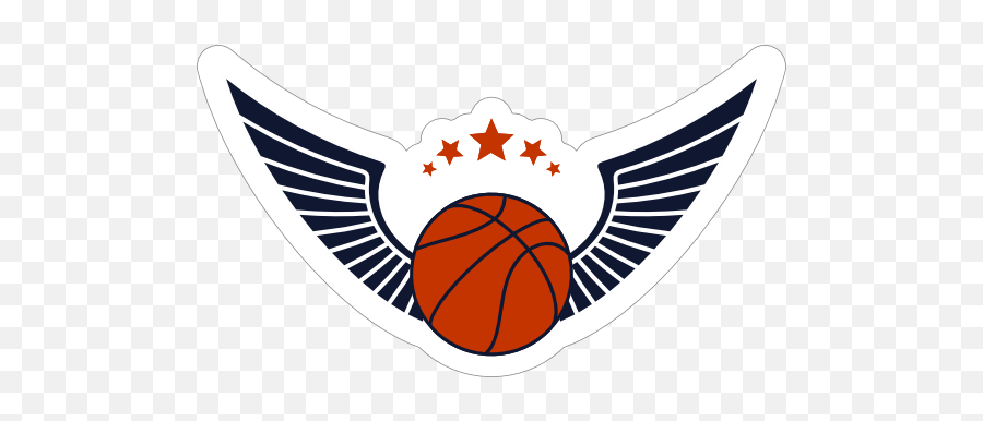 Basketball Wings Sticker - Basketball Logo With Wings Emoji,Basketball Hoop Emoji