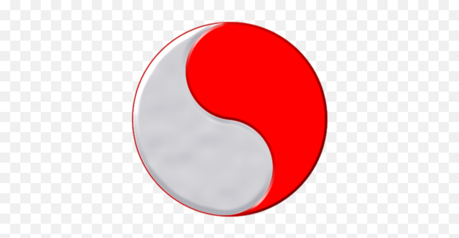 Silver Red Monad - Yin Yang Rojo Y Blanco Emoji,Red Check Emoji