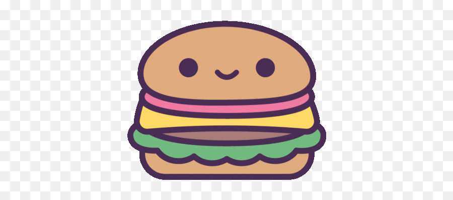 Hamburger Sandwich Food Mcdonalds Cute - Transparent Cute Food Gif Emoji,Sandwich Emoticon
