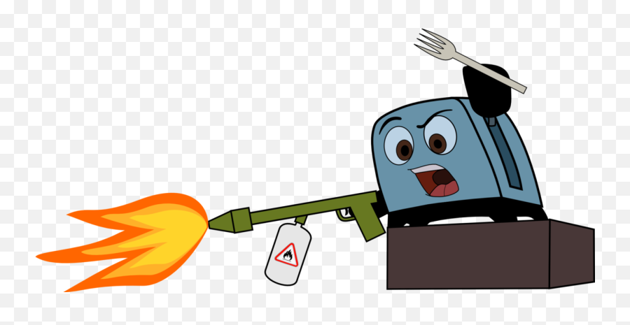 Toaster Clipart Bad Toaster Bad - Brave Little Toaster Png Emoji,Flamethrower Emoji