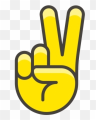 Download Victory Hand Emoji - Emoji De Los Dedos,Victory Emoji