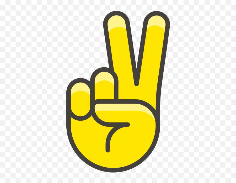 Download Victory Hand Emoji - Emoji De Los Dedos,Victory Emoji